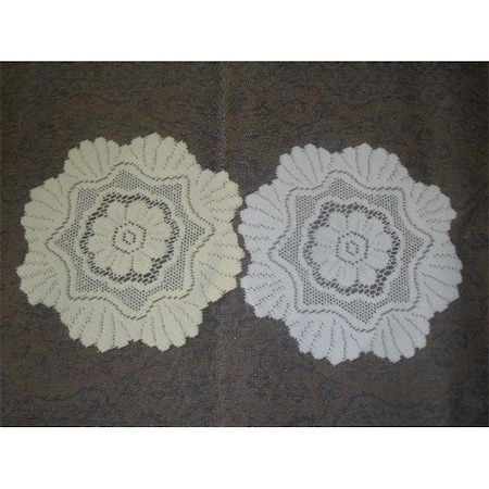 Tapestry Trading Tapestry Trading 558W16 16 in. European Lace Doily; White 558W16